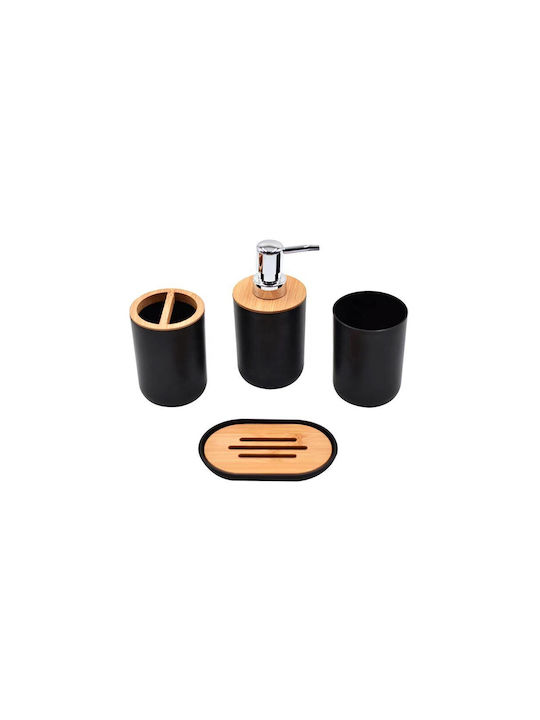 Set Accesorii Baie Plastic Negru 6buc