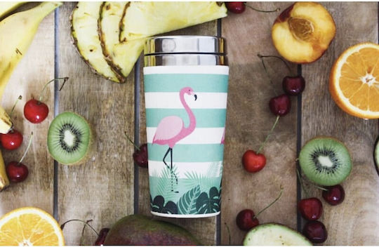 Woodway Flamingo Ποτήρι Θερμός Ανοξείδωτο BPA Free 500ml Πολύχρωμο