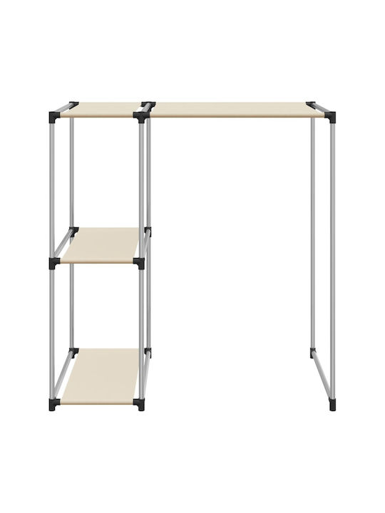 vidaXL Wall Mounted Bathroom Shelf Metallic with 3 Shelves 87x55x90.5cm Brown