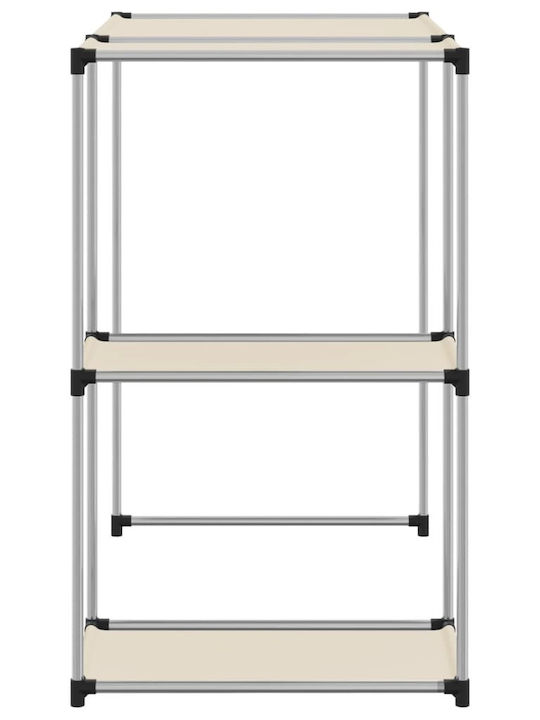 vidaXL Wall Mounted Bathroom Shelf Metallic with 3 Shelves 87x55x90.5cm Brown
