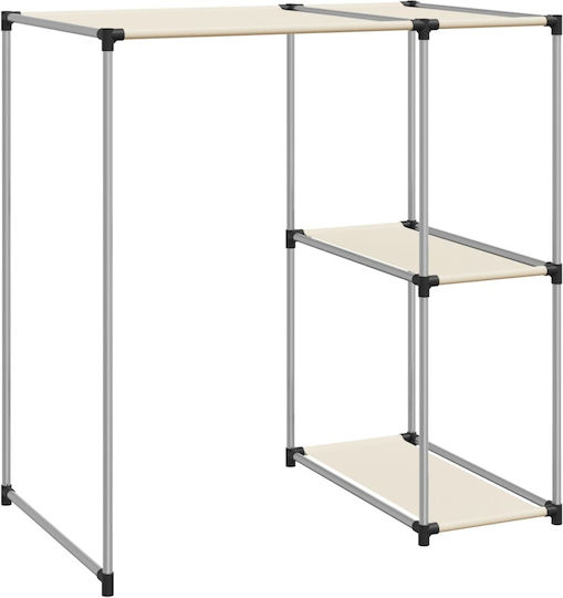 vidaXL An der Wand montiert Badezimmerregal Metallisch mit 3 Regalböden 87x55x90.5cm Braun