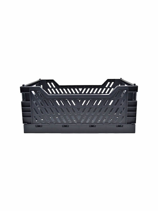 Ankor Plastic Storage Basket Black 12lt