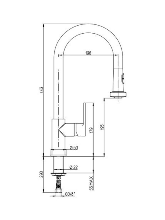 Argo Rubinetterie Argo Prato Kitchen Faucet Silver Argo Rubinetterie Argo Prato Kitchen Faucet Silver