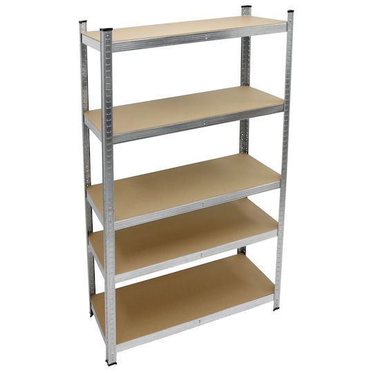 ECD Germany Dexions Galvanized 90x40x180cm With 5 Shelves Total Load Capacity 750kg 4 Pieces