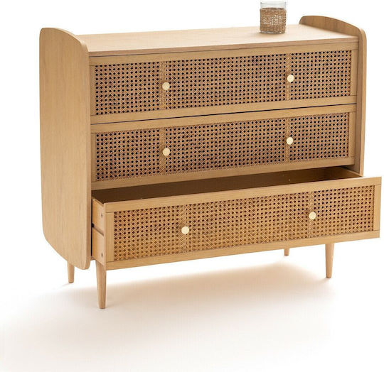 Comoda pentru Dormitor Lemnoasă cu 3 sertare 100x47x90buc