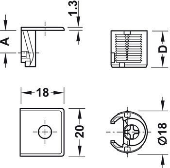 Hafele Befestigungsmittel Möbel Metallisch 1Stück 234-26366558ΝΙ