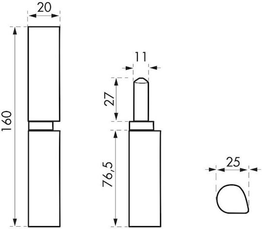 Thirard Metallic Door Hinge Rod