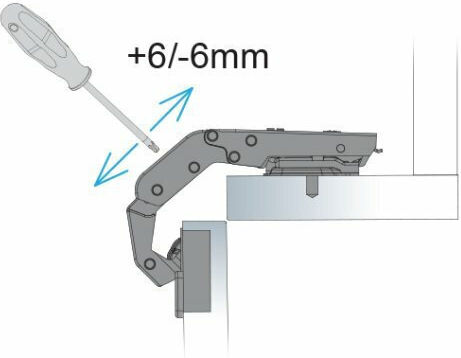 Titus+ Metallic Furniture Hinge Countersunk Corner