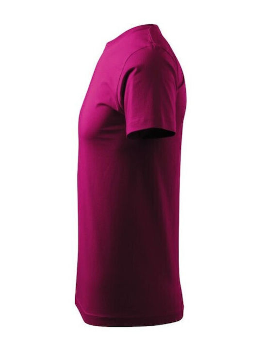 Malfini Basic Men's Short Sleeve Promotional T-Shirt Fuchsia