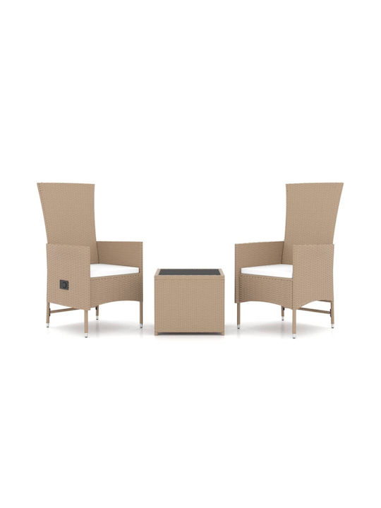Garden & Outdoor Furniture Sets Living Room Set Pieces Beige with Pillows