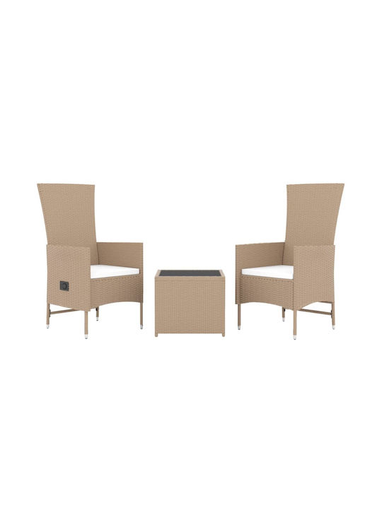 Garden & Outdoor Furniture Sets Living Room Set Pieces Beige with Pillows