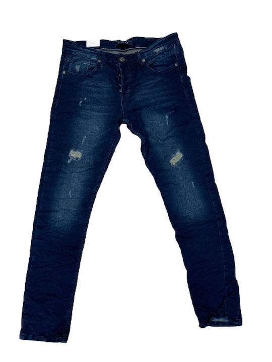 Men's Jeans Pants Elastic with Slim Fit Blue