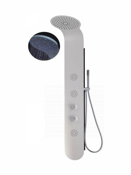 Crown 103149 Duschsäule mit Hydromassage 158cm Weiße Crown 103149 Duschsäule mit Hydromassage 158cm Weiße