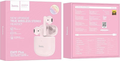 Hoco TWS EW19 Plus Earbud Bluetooth Handsfree Earphones with Charging Case Pink