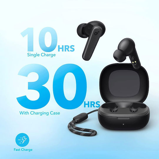 Soundcore by Anker R50i In-Ear Bluetooth-Freisprecheinrichtung Kopfhörer mit Schweißresistenz und Ladeetui Schwarz