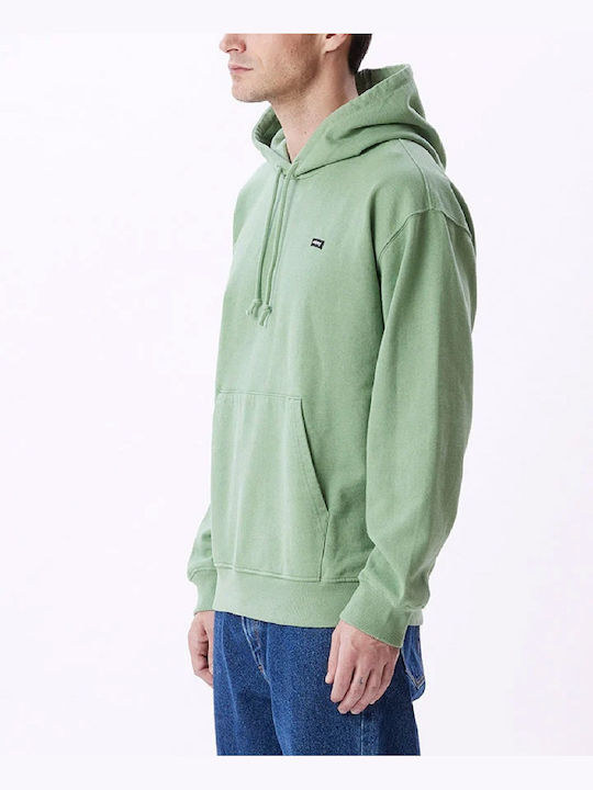 Obey Men's Sweatshirt with Hood and Pockets Green