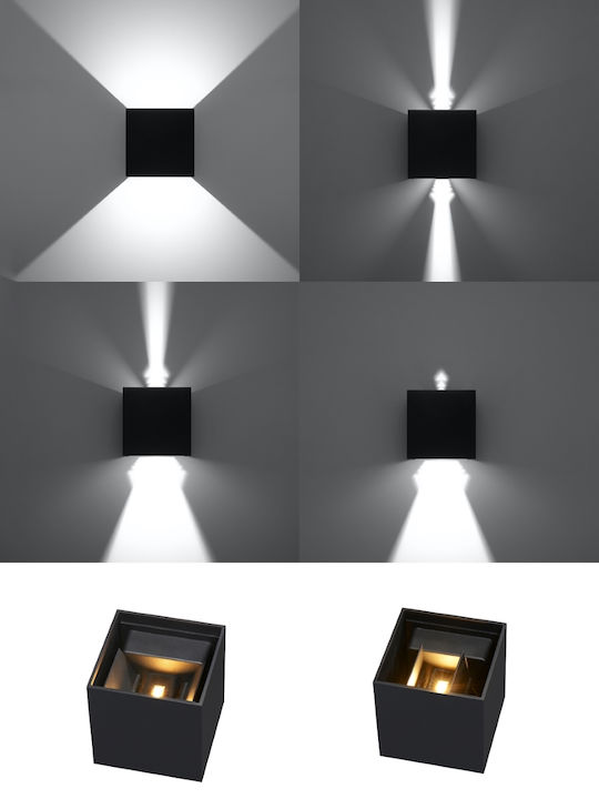 Sollux Стенен Външен Плафон LED IP54 6W 11x11x11εκ.
