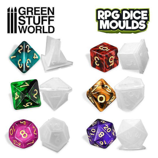 Green Stuff World RPG Dice Moulds Dice