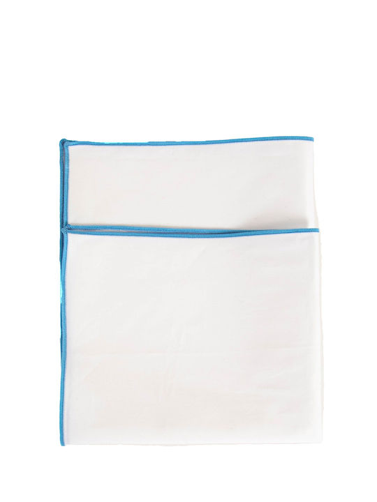 Stefano Mario Men's Handkerchief Light Blue