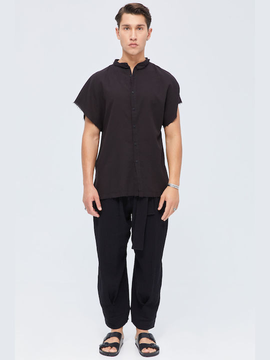 Aristoteli Bitsiani Men's Shirt Short Sleeve Black