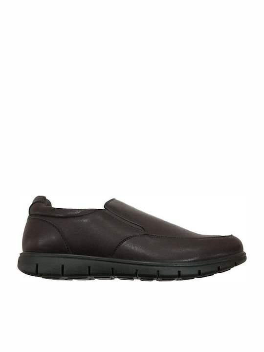 Men's Synthetic Leather Moccasins Brown