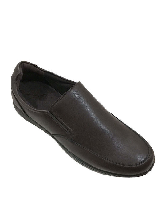 Men's Synthetic Leather Moccasins Brown