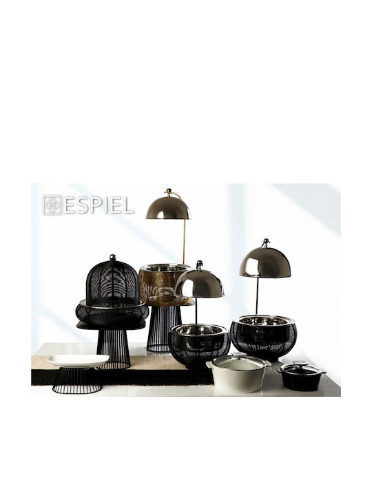 Espiel Tortieră Metal cu Capac Negru 35x35x41buc