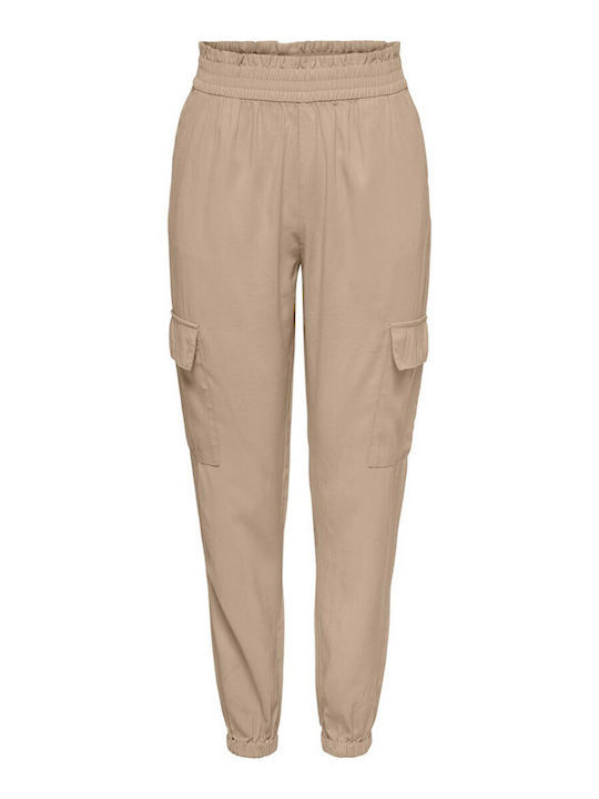 Only Women's Fabric Cargo Trousers Humus