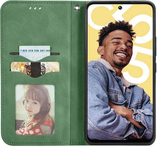 Retro Wallet Δερμάτινο Πράσινο (Realme C55)