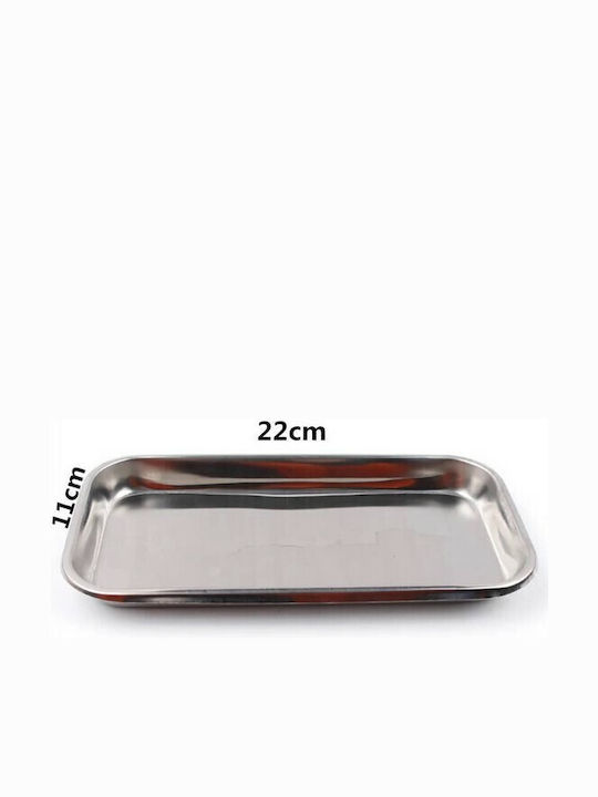 Metall Quadratisch Serviertablett in Silber Farbe BBAY-26717 1Stück