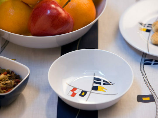 Marine Business Cereal Serving Bowl Round made of Melamine White with Diameter 12cm 6pcs