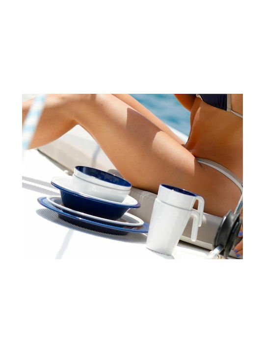 Marine Business Cereal Serving Bowl Round made of Melamine White with Diameter 13cm 6pcs