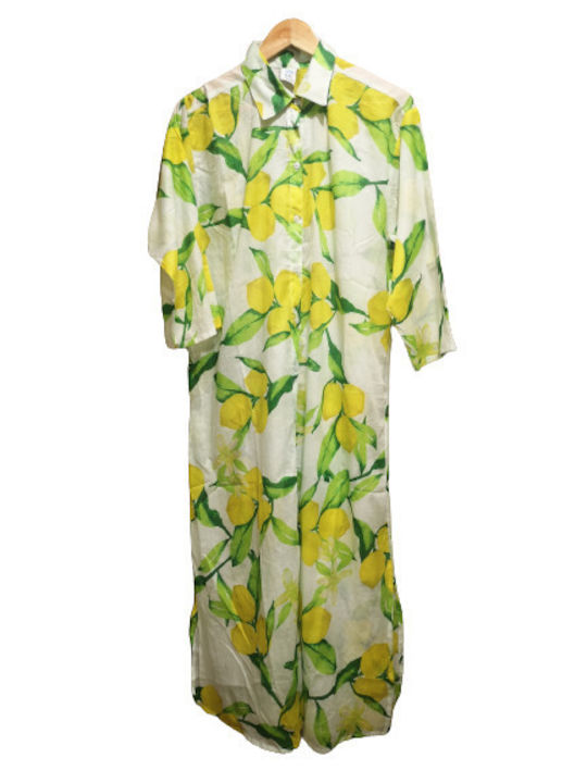 Ble Resort Collection Women's Maxi Dress Beachwear Yellow