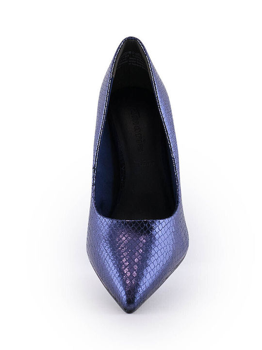 Pointed Toe Navy Blue Heels 1-22463-41 824