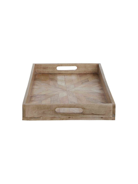 Butlers Wooden Rectangular Serving Tray with Handles in Brown Color 46x31cm 1pcs
