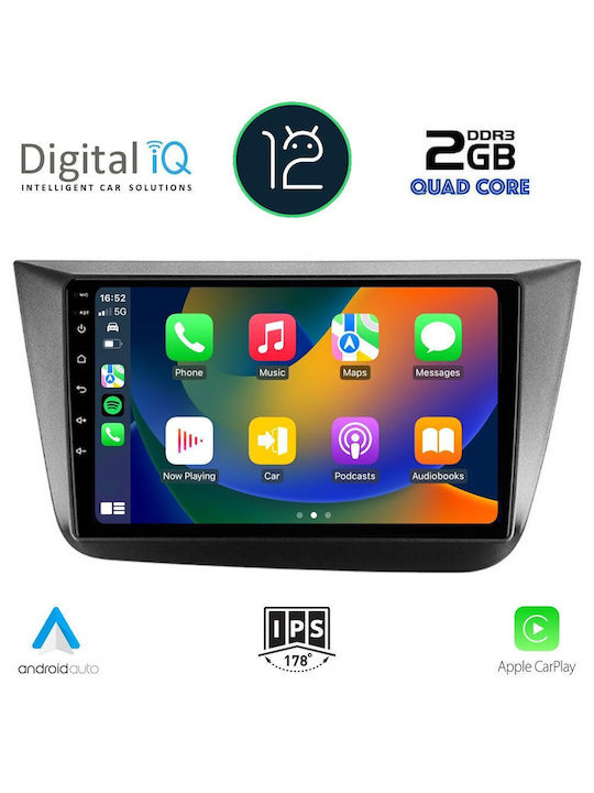 Digital IQ Car Audio System for Seat Altea / Leon 2004-2015 (Bluetooth/USB/WiFi/GPS/Apple-Carplay) with Touch Screen 9"