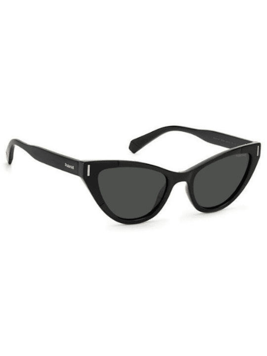 Polaroid Women's Sunglasses with Black Plastic Frame and Black Polarized Lens PLD6174/S 807/M9