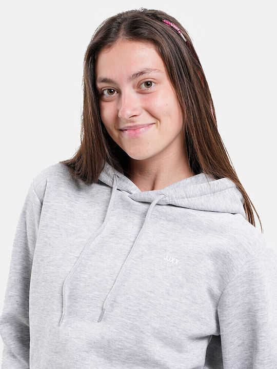 Long Women's Sweatshirt Hooded Gray
