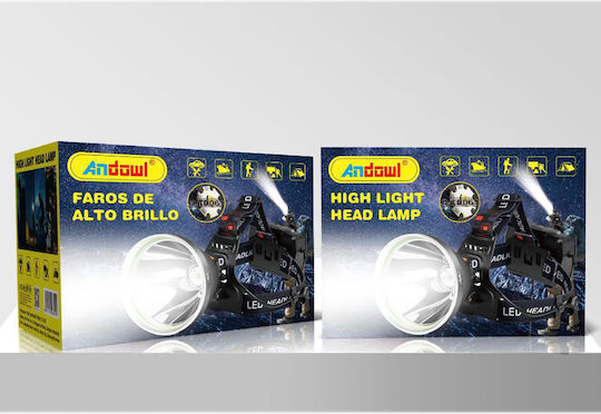 Andowl Lanternă De Tip Cască LED Cu Luminozitate Maximă 400 Lumen