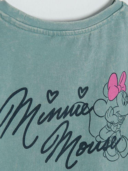 Παιδική Μπλούζα Μακρυμάνικη Πράσινη Minnie Mouse