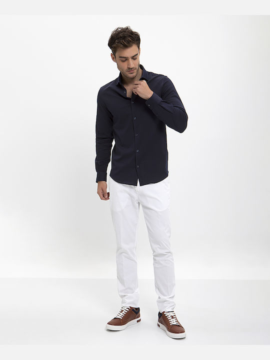 HD x Vardas Dark Blue Cotton Pique Shirt