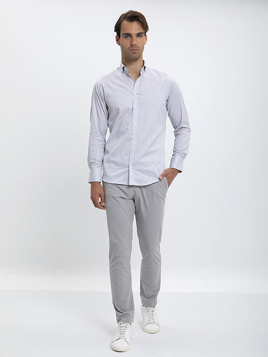 Button Down Shirt in Grey Check Vardas Grey Check