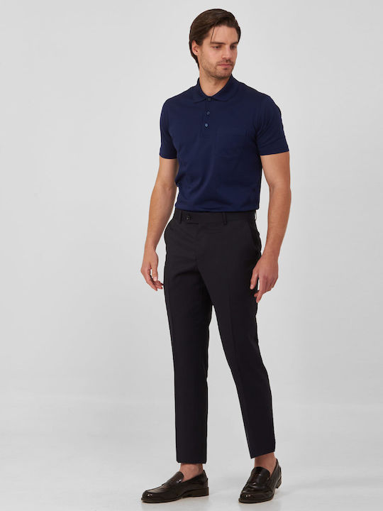 Vardas Ε-motion Trousers Super 100's modern fit Vardas Black MONOCHROME EVENING, ALL DAY, CASUAL, BUSINESS, WEDDING