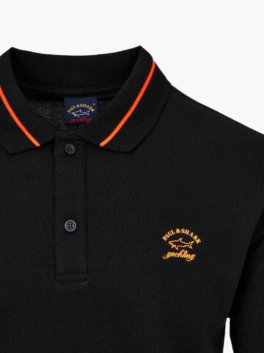 Paul Shark Gulf Print Πικέ Polo - ΜΑΎΡΟ