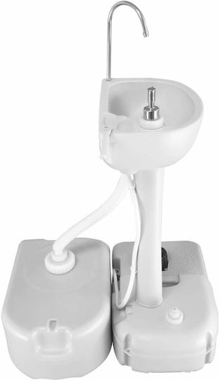 Tragbarer Wasserbehälter mit Adapter Grau 24 Liter
