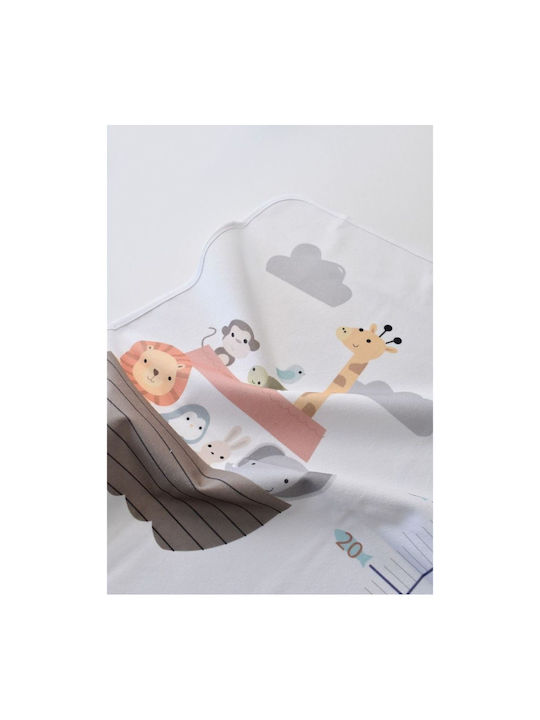 Bi Baby Waterproof Burp Cloth Animals White 50x75cm