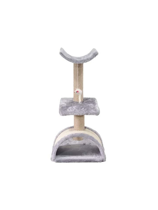 Animal Scratching Post Cat Trees Gray 3 levels 32x40x65cm 3 Levels
