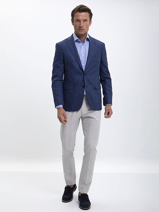 Jacket Bird's Eye Modern Fit Kaiserhoff Light Blue