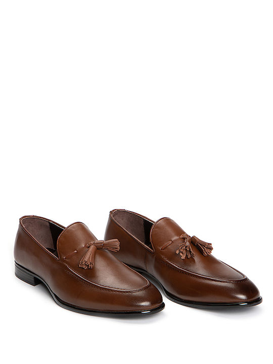 Vardas Leather Loafers Shoes Vardas Tan