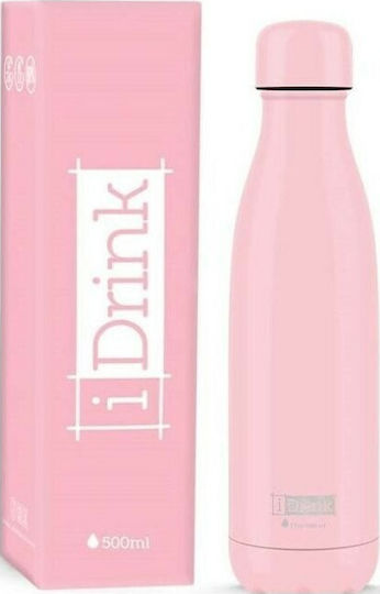 I-Total iDrink Metallics Μπουκάλι Θερμός Ανοξείδωτο BPA Free 500ml Ροζ